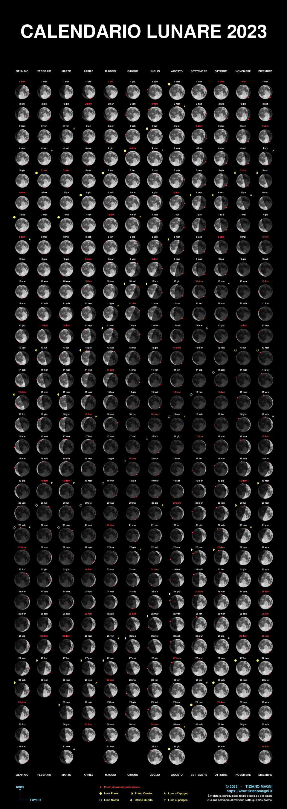 calendario lunare